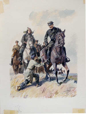 Иткин Анатолий Зиновьевич. Иллюстрация к с. 20 сборника: Слава герою - бойцу. Рассказы об армии. М.: Детская литература, 1988